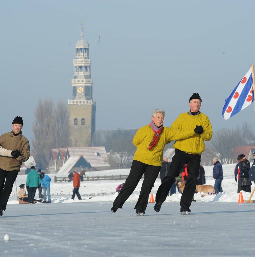 Schoonrijden op het natuurijs van Hindeloopen