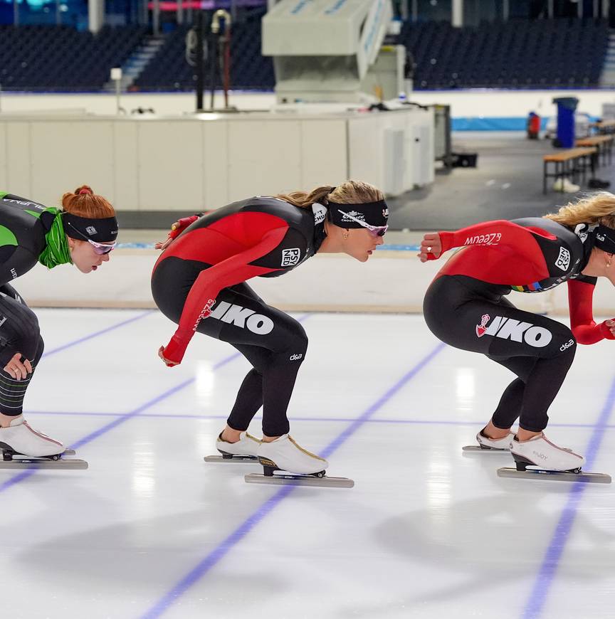 Ploegenachtervolging met Antoinette Rijpma de Jong, Robin Groot, Joy Beune