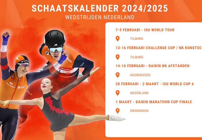 Schaatskalender Nederland 2024/2025