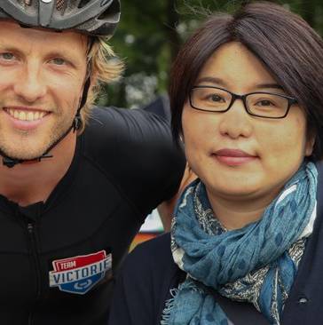 Michel Mulder met Japanse fan