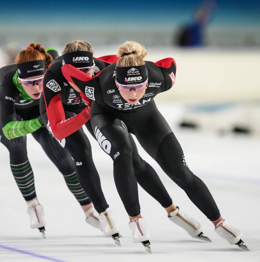 Joy Beune, Robin Groot, Antoinette Rijpma - de Jong op de ploegenachtervolging