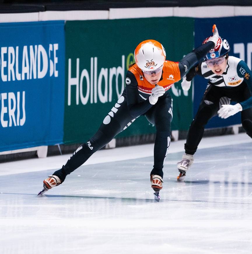 Yara tijdens het WK van maart in een stampvol Ahoy. "Een prachtig einde zo."